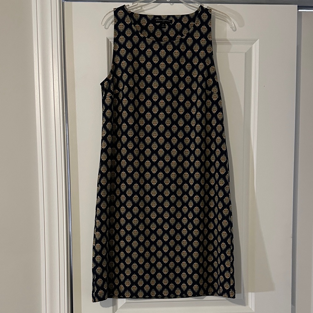 Navy and Gold Patterned Dress from Banana Republic